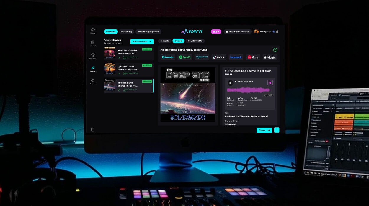 WAVVI is your all-in-one music platform We help you get your music on: